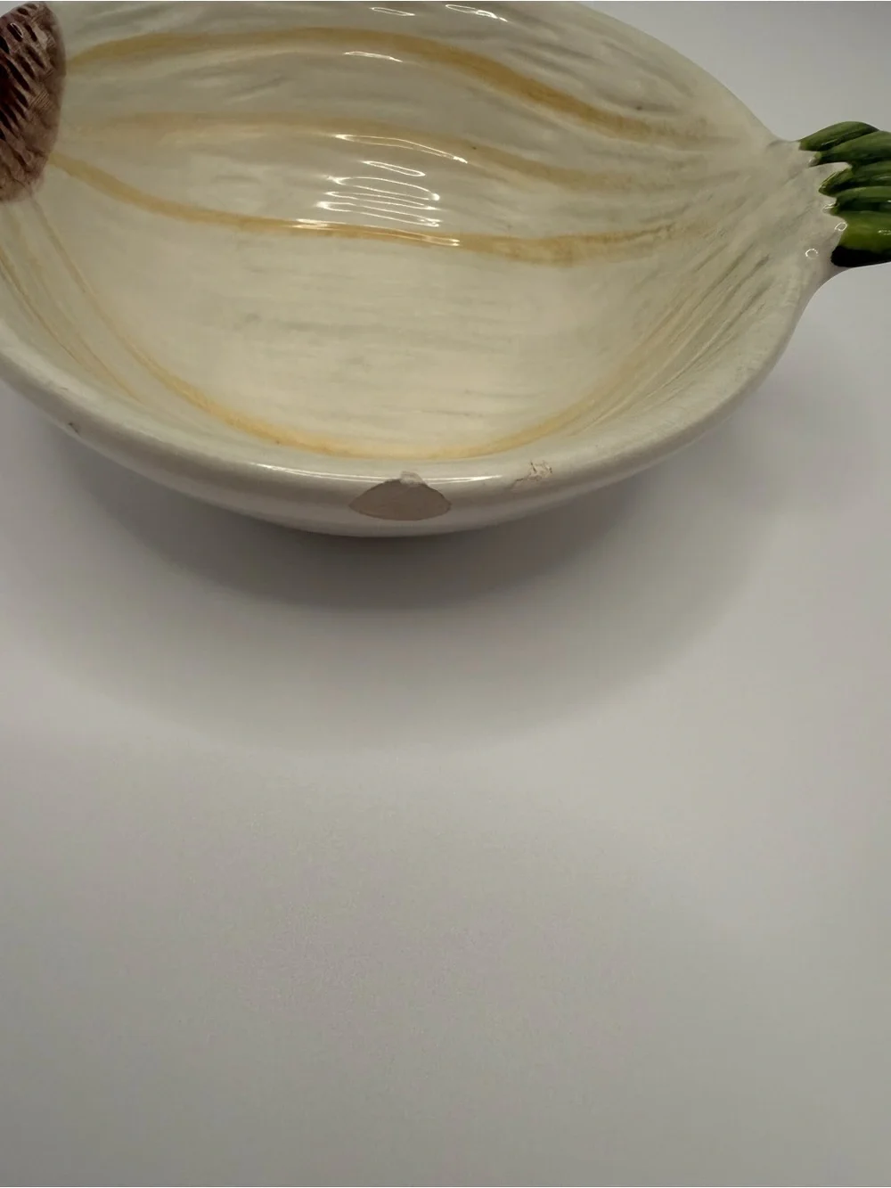 Pier 1 Hand Painted Ironstone Eggplant Onion Dipping Dishes Set of 2